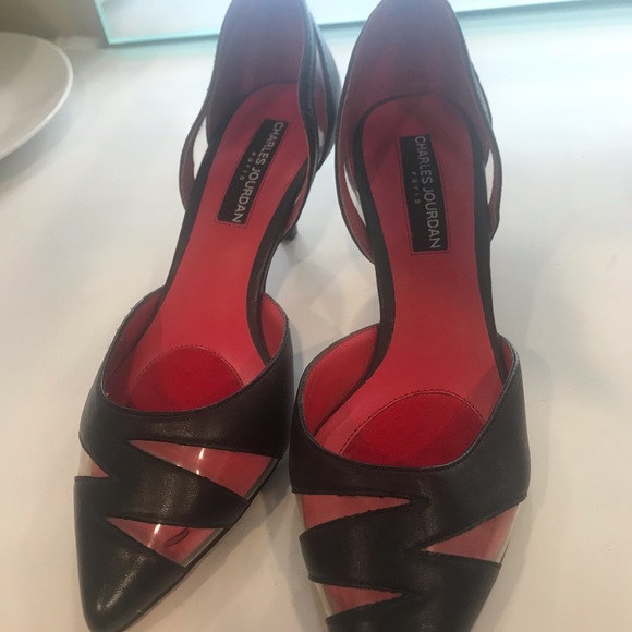 Charles Jordan Paris black kitty heels comfy - Picture 1 of 7